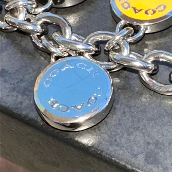 Coach Red and Silver Charm Keychain - Picture 9 of 11